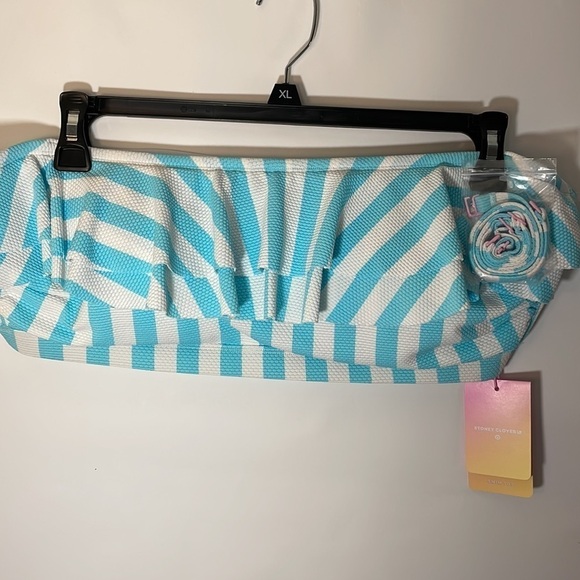 Stoney Clover X Target plus swimsuit 3X stripe blue bikini 2pc - Picture 5 of 10